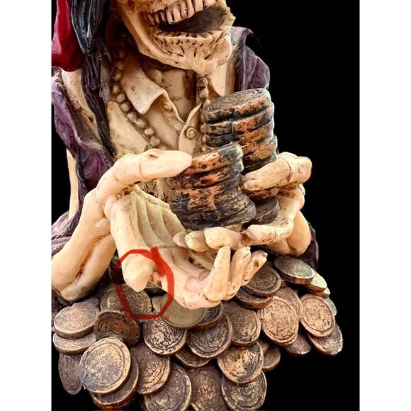 RARE '97 Skulpture by David Wang Skeleton Pirate Booty Treasure Zombie Halloween - Picture 11 of 15